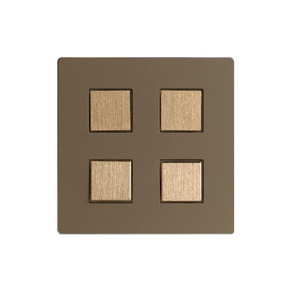 Kit de recouvr. EDIZIOdue elegance pour poussoir quadruple hazel