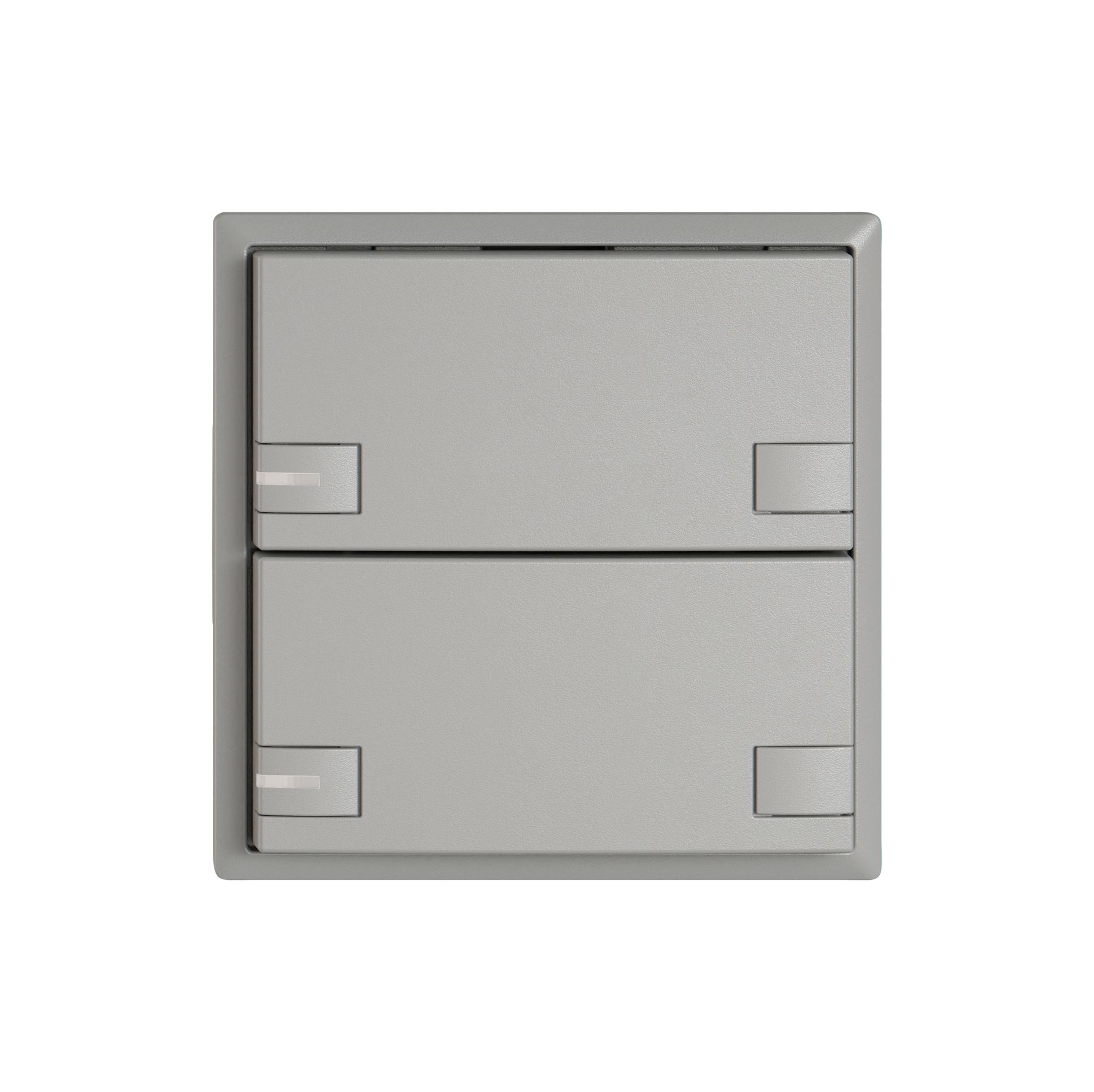 Pulsante universale EDIZIO.liv UNI SNAPFIX® 12…48V c.LED blu 2× com.2T grc