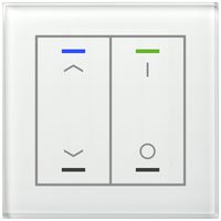 UP-Taster KNX RGBW MDT GTL-2TCW.02S 2T/4B Temp Glas weiss "Jalousie"-"I/O"