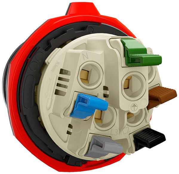 Presa CEE INS NEO 5P 32A 380…415V 6h rosso IP54 morsetto senza vite 80×80mm