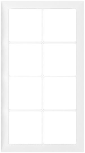 Telaio di copertura SIDUS 2×4/4×2 bianco