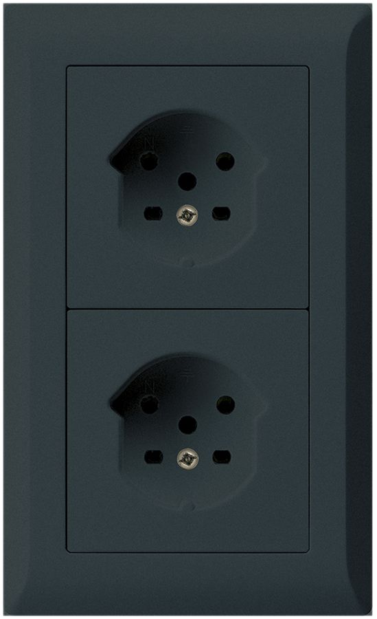 Combi INC 2×1 HA kallysto.line 2×tipo 15 con morsetti a innesto nero