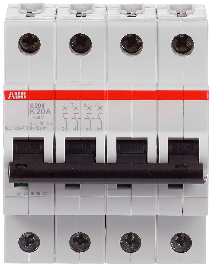 Leitungsschutzschalter ABB S204-K20 20A 6kA