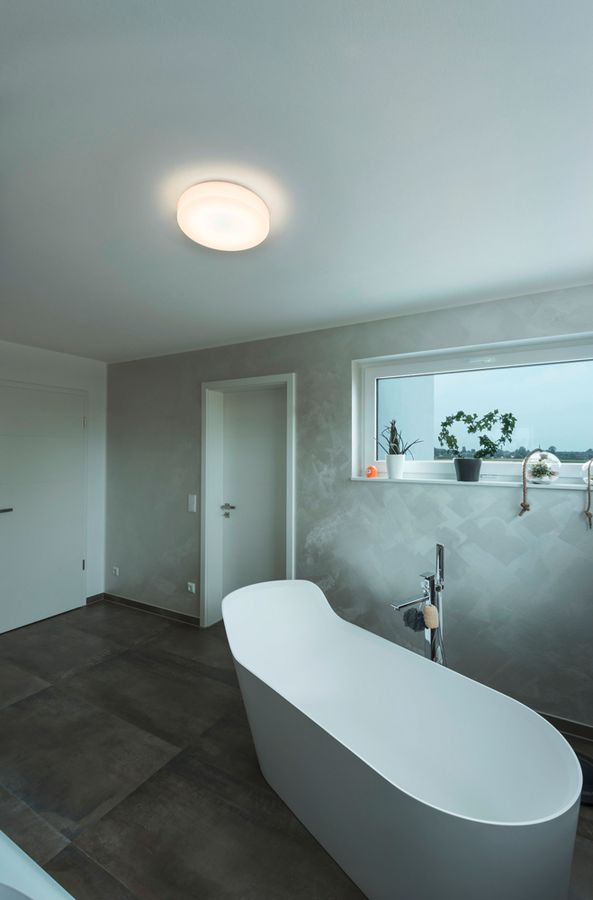 Plafonnier/applique LED SLV LIPSY 40 DRUM 18W 2000lm 3000/4000K IP44 350mm blanc