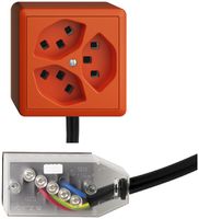 Presa AP 3×T23 16A arancione L1 EDIZIOdue per Technofil