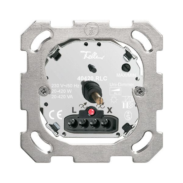 Einsatz Drehdimmer FH 20…420W Universal, beleuchtbar LED rot