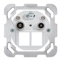 Einsatz zu Multimediadose Hager R/TV Bauart F 14dB 2GHz