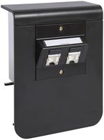 Geräteträger Hager für SL20080 schwarz 2×Kat.6