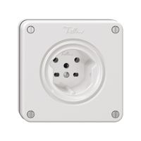 Presa NUPU NEVO, 1×T15, bianco