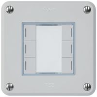 UP-Taster robusto C KNX 6× RGB LED s/e-link hellgrau