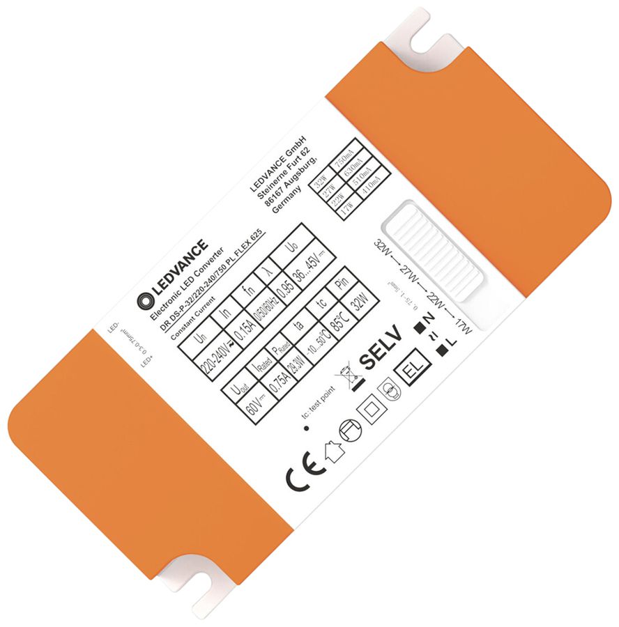 Alimentation LED LEDVANCE DR DS-P 17…32W 60V 410…750mA ON/OFF