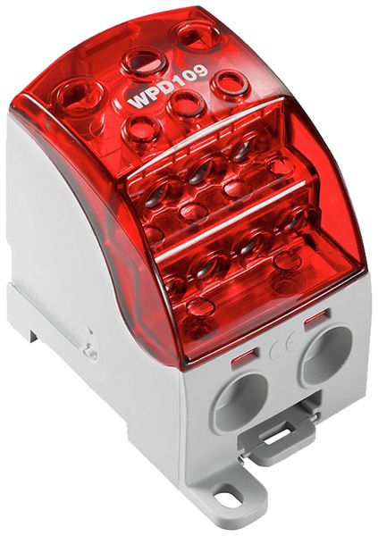 Bloc de distribution WM WPD 109 1P 490A 1×entr 9×sort 1.5…35mm² 1.5…185mm²