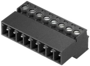 Connettore maschio Weidmüller SCZ chiuso 3.81mm 10L stagnato nero
