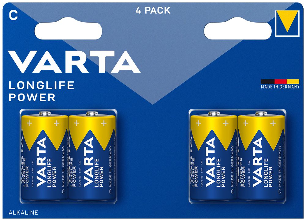 Pile VARTA Longlife Power C blister à 4 pièces