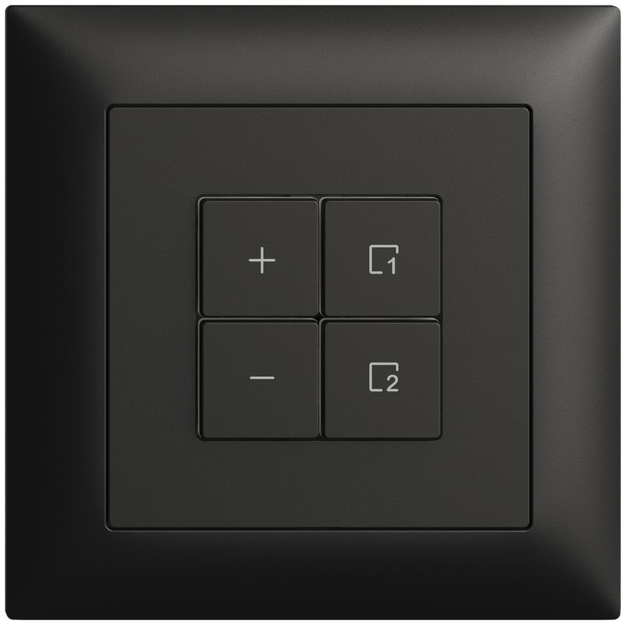 Kit copertura per dimmer INC 1c scena/4t Edue Wiser nero