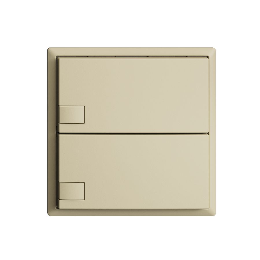 Poussoir ENC KNX 2× EDIZIOdue vanille RGB sans LED