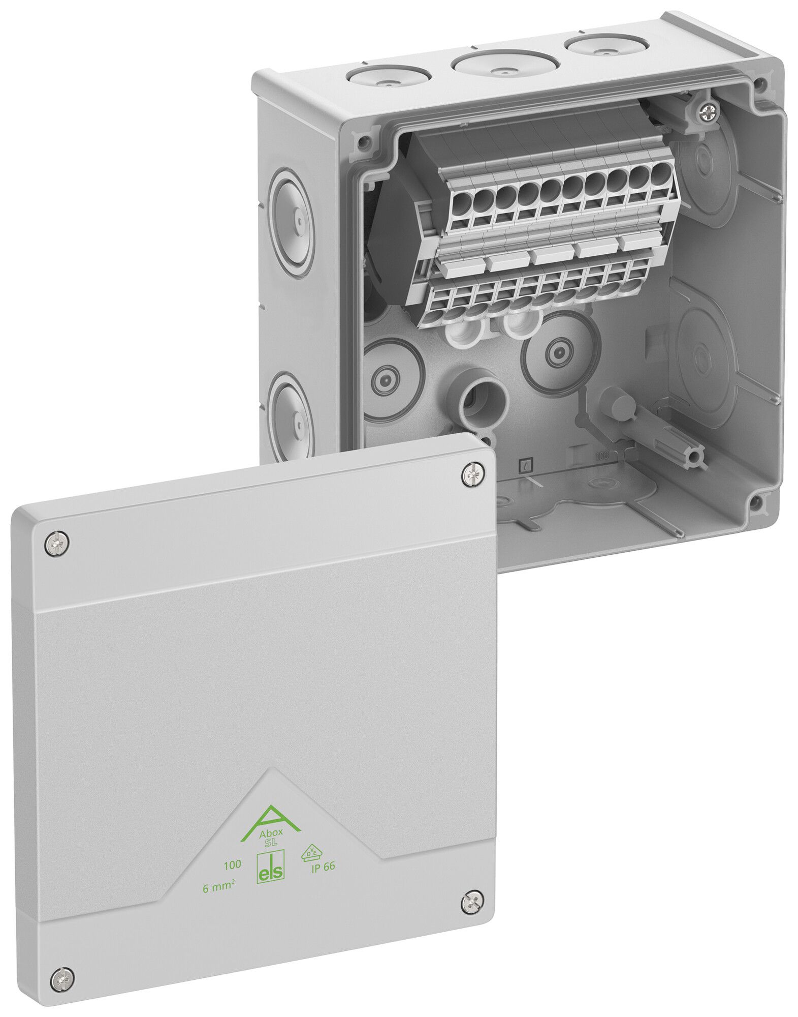 Boîte de dérivation AP Spelsberg Abox SL-6² 152×152×80mm IP66 gr