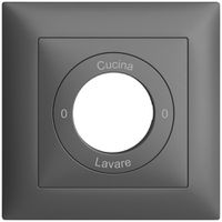 Frontset 0-Cucina-0-Lavare EDIZIOdue 88×88mm dunkelgrau