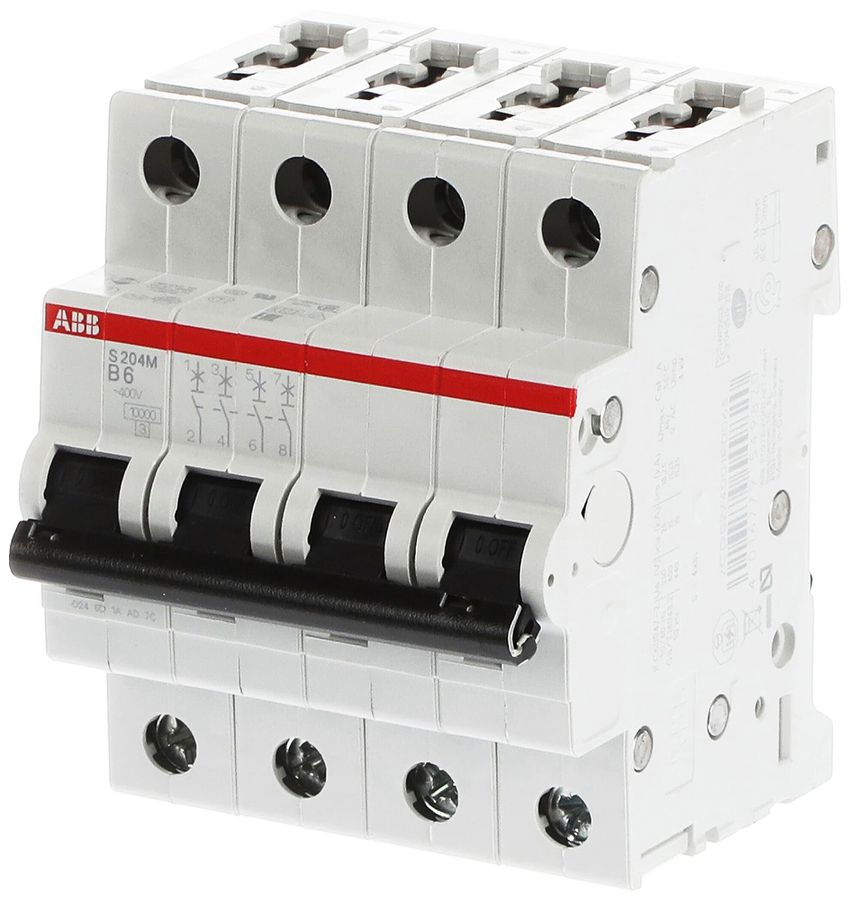 Disjoncteur ABB S204M-B6 6A B 10kA