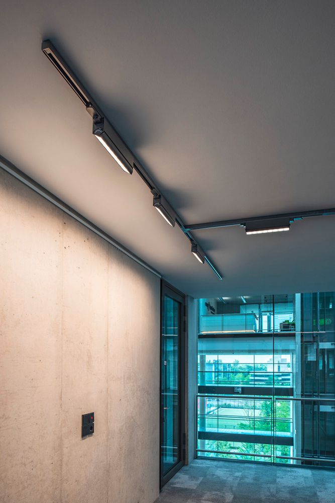 Spot LED SLV 3~ SIGHT MOVE DALI 26W 2700lm 3000K 75° 450×105×56mm noir