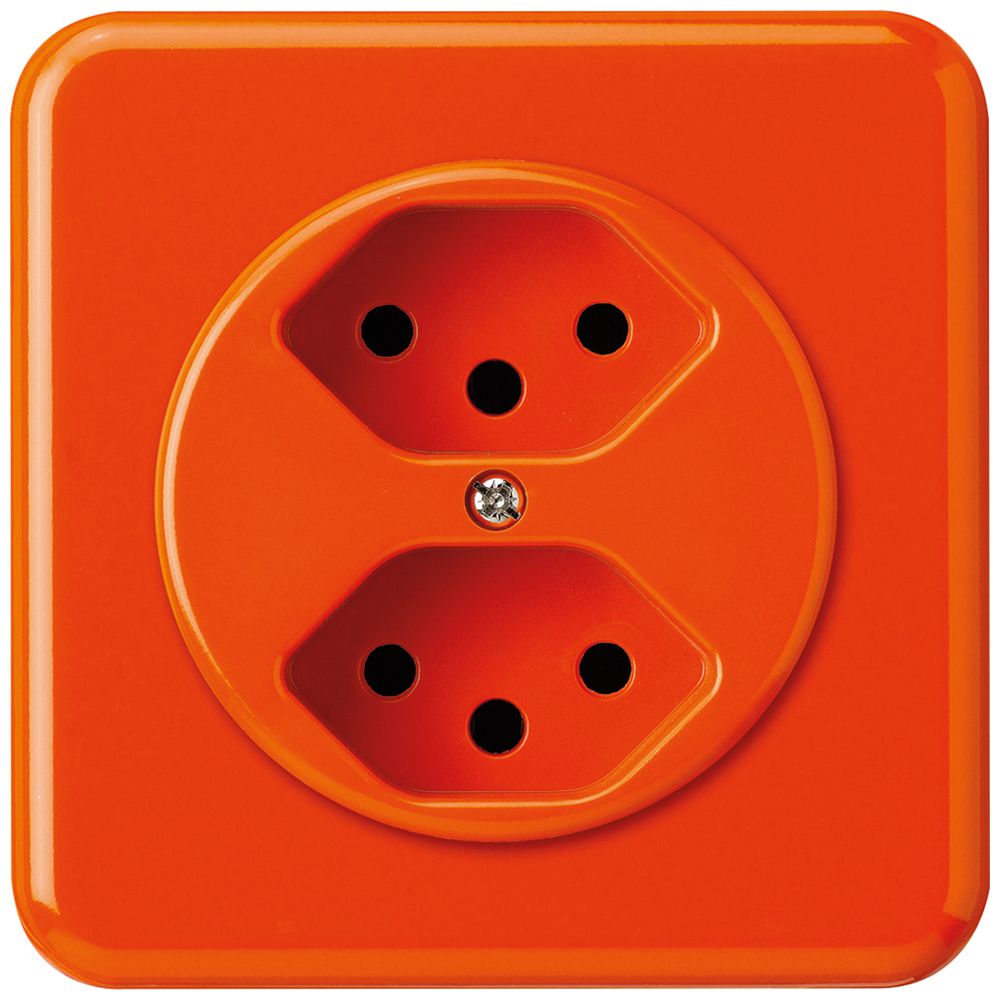 UP-Steckdose basico 2×Typ 13S orange