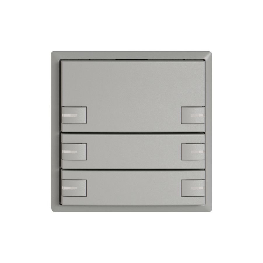 Poussoir KNX RGB EDIZIO.liv SNAPFIX® capteur temp.RGB-LED 6× comm.1T grc