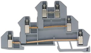 Morsetto di passaggio componibile WZ 0.5…2.5mm² 16A 400V vite 2×3 TH35/G32 gr