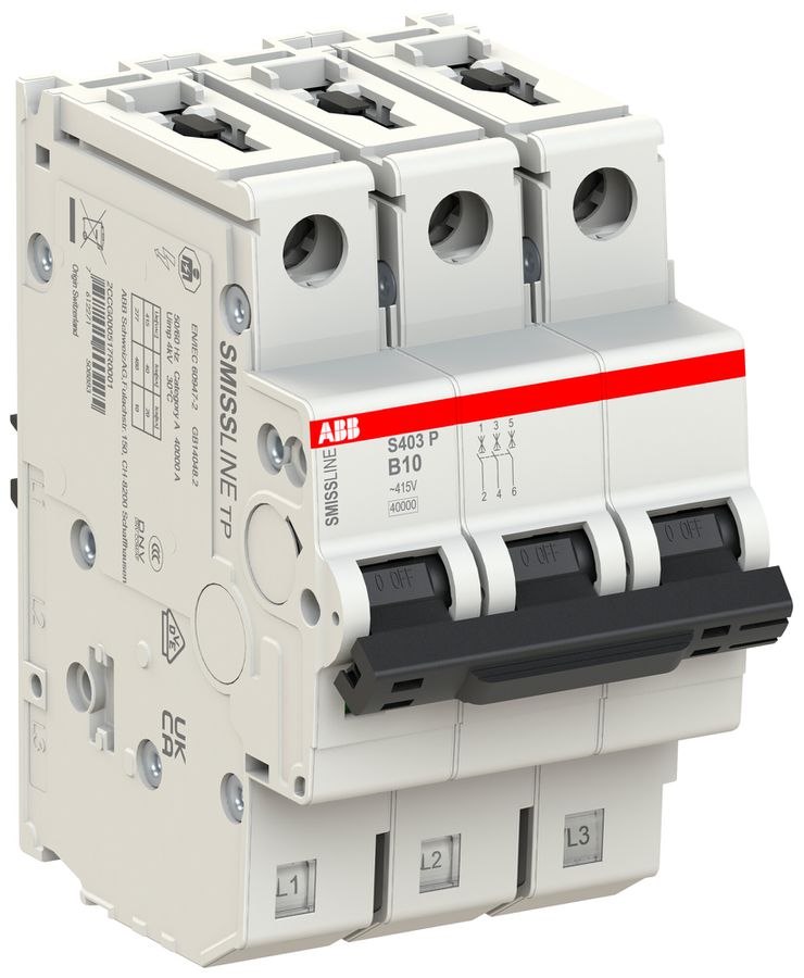 Disgiuntore SMISSLINE TP, 3L, B, 10A, 40kA