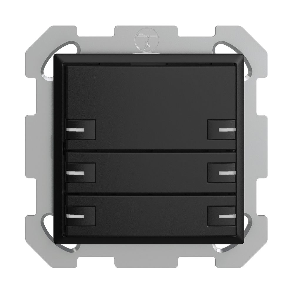 Poussoir KNX RGB ENC EDUE, 250mW, a.LED RGB, 6×poussoir, comm.1×touche, no