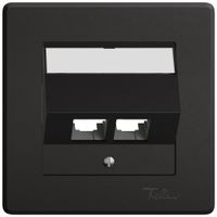 UP-Montageset EDIZIO.liv EASYNET S-One SNAPFIX® schräg 2×RJ45 sz