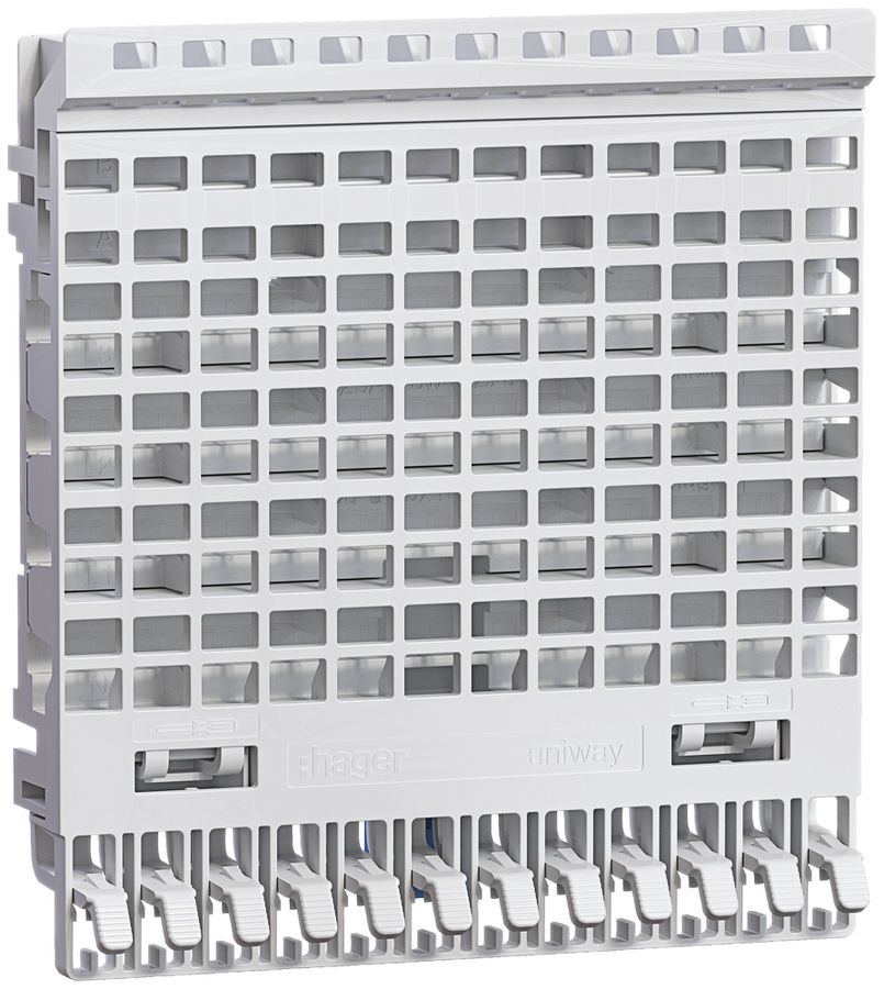 Stecksockel Hager uniway 125A 108mm 12 Steckplätze für Sammelschienen 10×3mm