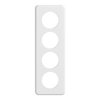 Abdeckplatte STANDARDdue 4×1 weiss 4×Ø50