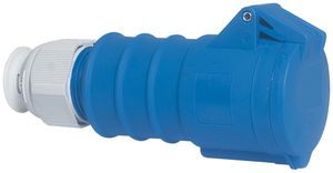 Prise mob.CEE Bals 3P 16A 230V 6h bleu IP44 nick.QC.TE-Plus