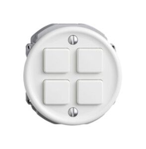 Bedienaufsatz zu Druckschalter STANDARDdue Wiser Ø53×35mm weiss