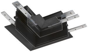 L-Verbinder SLV 48V TRACK Aluminium 95×95×46.9mm tief rechts schwarz