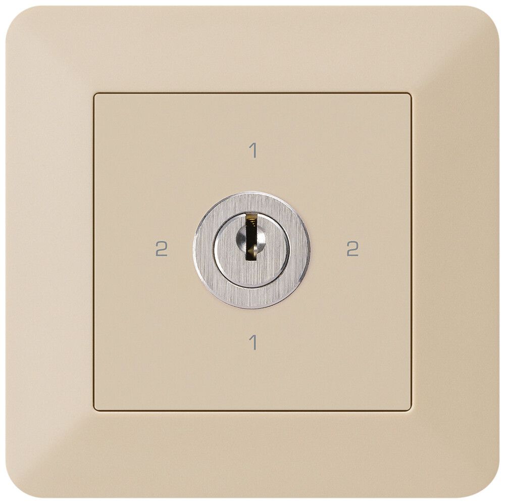UP-Drehschalter kallysto.trend 3/1L beige mit Schloss Kaba 8