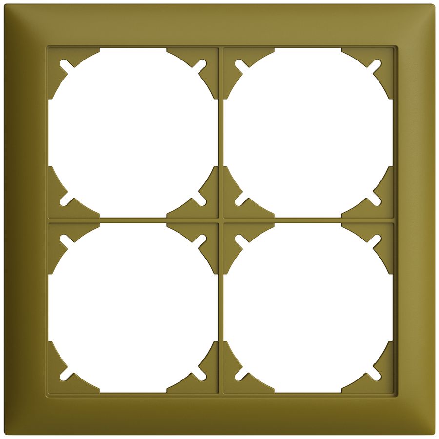 Abdeckrahmen EDIZIOdue 2×2 olive