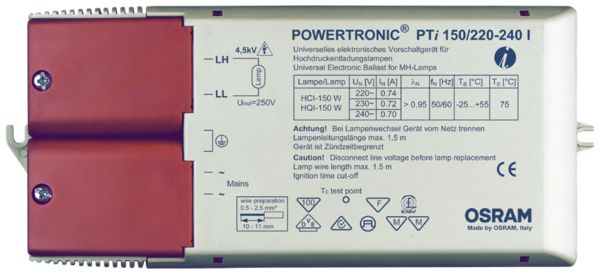 Ballast Powertronic 1×150/220…240V I