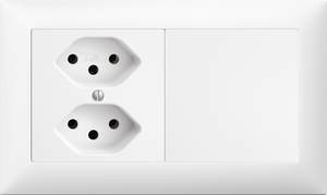Combinaison ENC Edue 1×2, Prise 2×T13 + Obturateur bc
