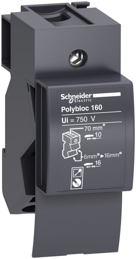 Bloc de bornes Schneider Electric Polybloc 1L 160A