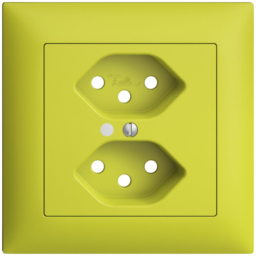 UP-Frontset EDIZIOdue lemon 88×88mm 2×T13 mit Linse