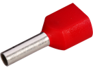 Capocorda doppio isolato 2×1mm²/8mm rosso
