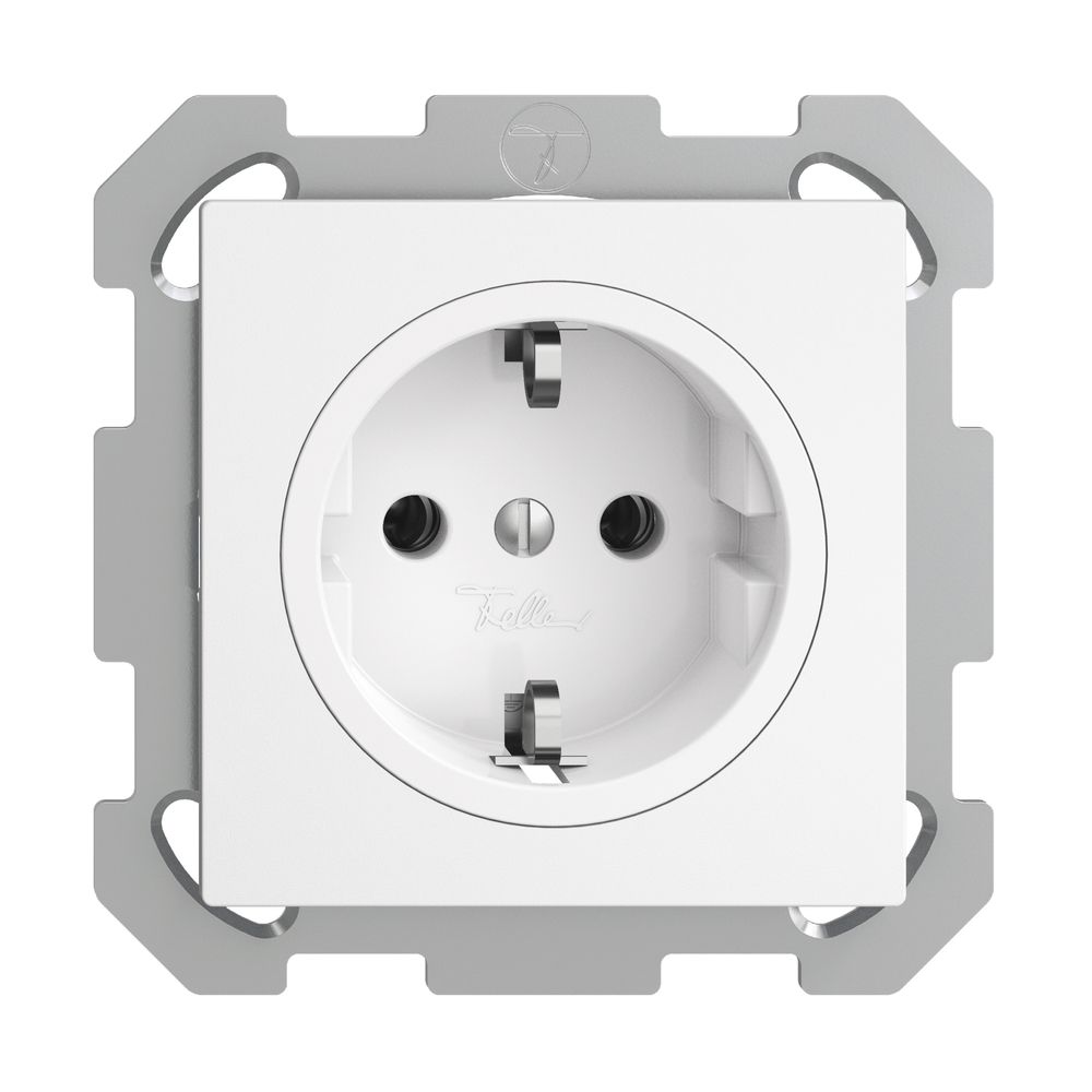 Prise SCHUKO ENC EDIZIOdue FM, 16A, 250VAC, L+N+PE blanc