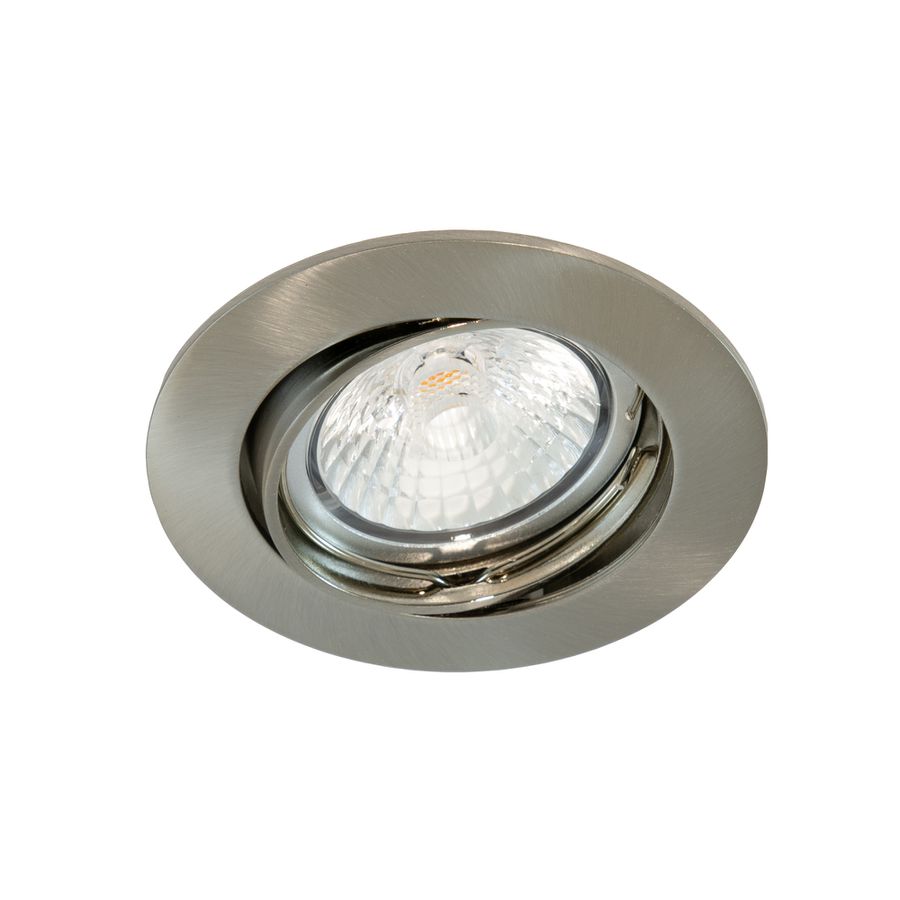 Einbauspot N-5049, nickel-gebürstet mit Spannfeder, für Ausschnitt 75mm