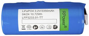 Accu RPower LiFePO4 3.2V 3350mAh Ø26.5×66mm
