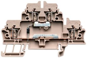 Bauelement-Reihenklemme Weidmüller ZDK 2.5/D/2 Zugfeder 2.5mm² Diode TS35 beige