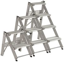 Sicherheitstreppe Plica Pratiko, 2 Stufen, Aluminium