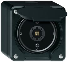 Interrupteur à clé AP robusto commutateur 16A 250V 86×86mm noir