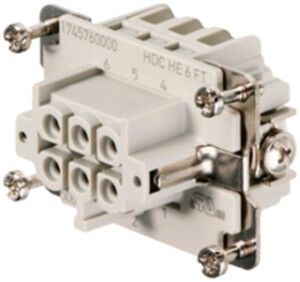 Inserto femmina Weidmüller HDC HE 500V 24A 6L a molla grd.3