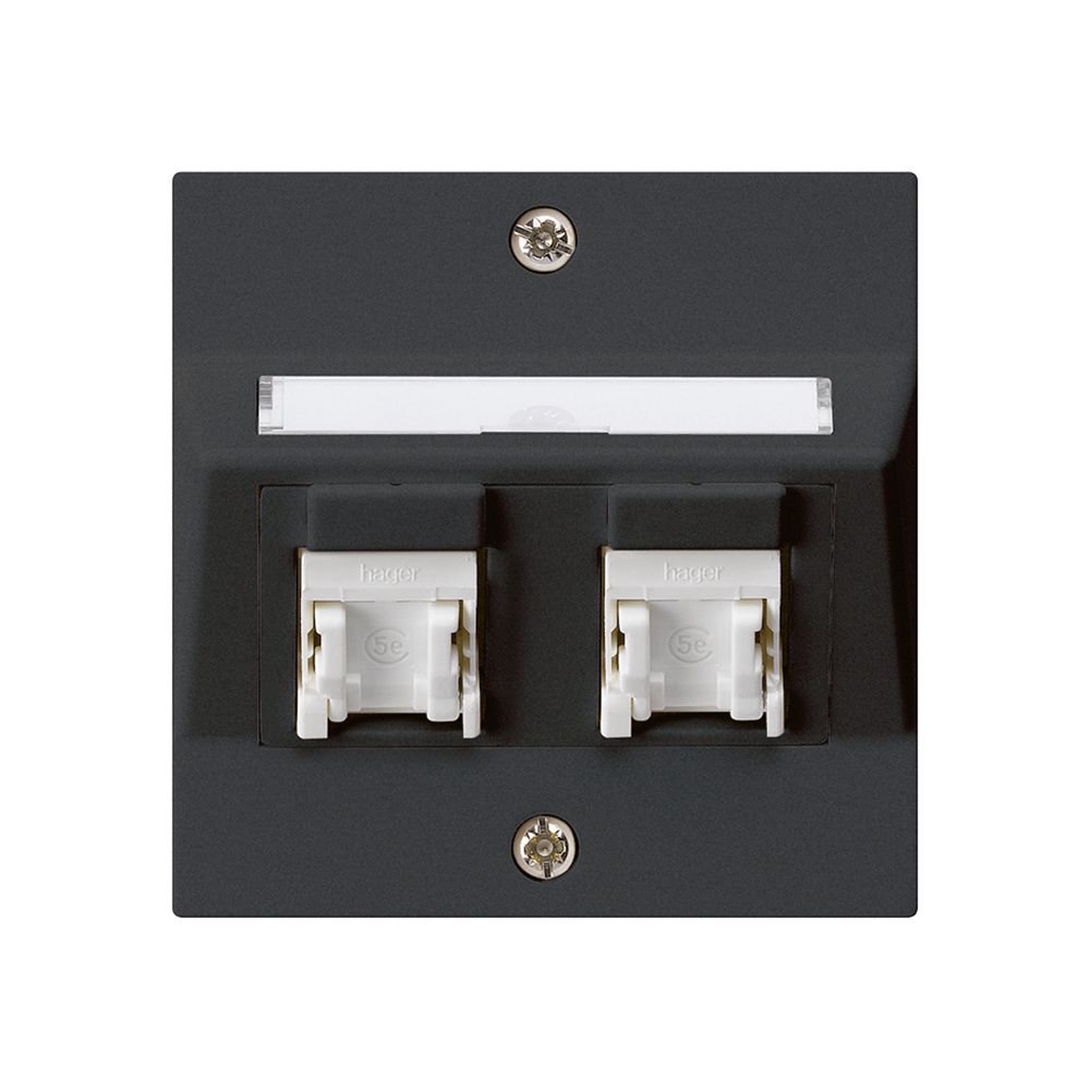 Kit di montaggio INC kallysto A cat.5e 2RJ45/u nero